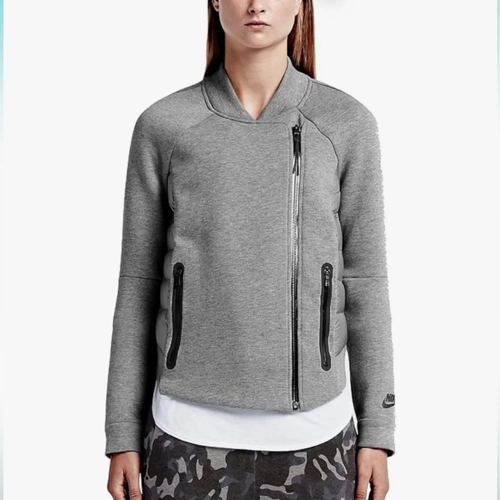 Nike Women's Aeroloft Tech Fleece Moto Gray Large
